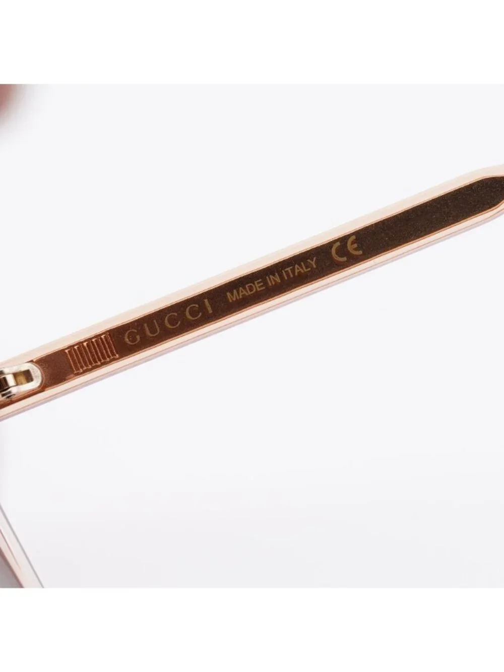 Gucci GG0567SA 004 Sunglasses Pink Square Frame, Brown Lenses